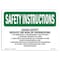Signmission OSHA INSTRUCTIONS, 3.5" Height, Decal, 5" x 3.5", Landscape, Sauna Reduce Risk Of Overheating OS-SI-D-35-L-11450 - alternate 1